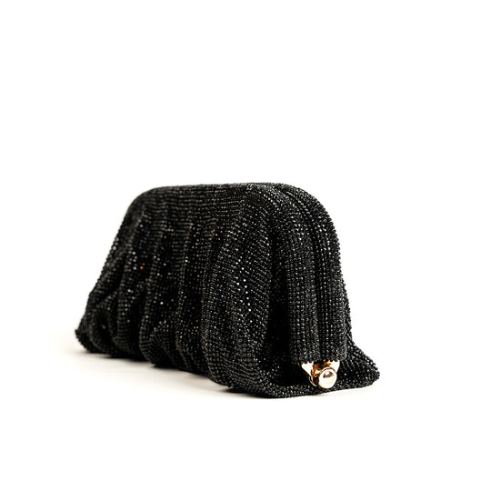 black crystal handbag