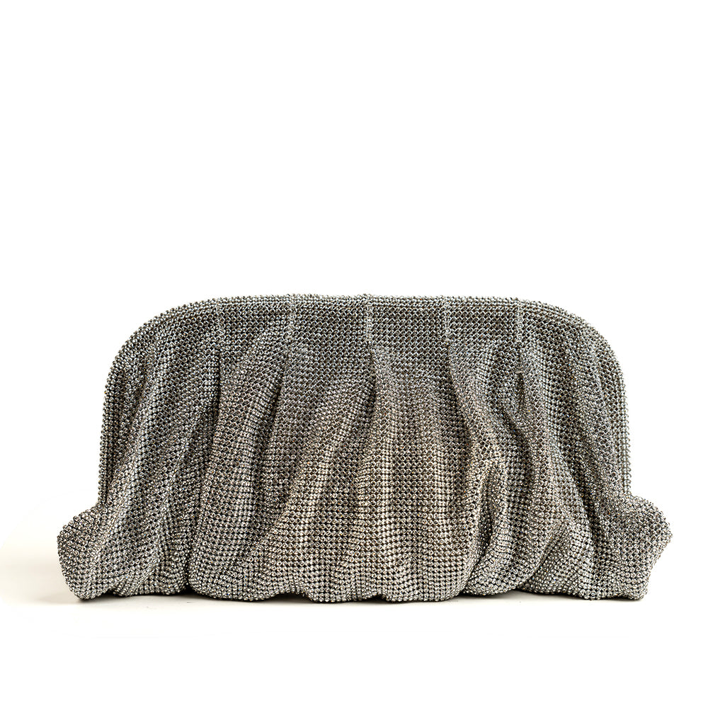 silver crystal handbag