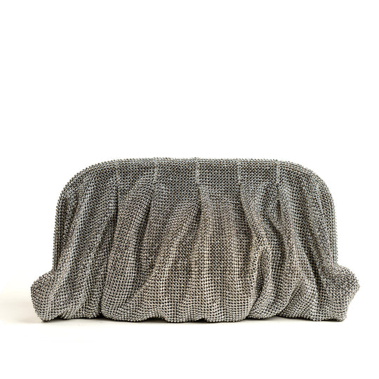 silver crystal handbag