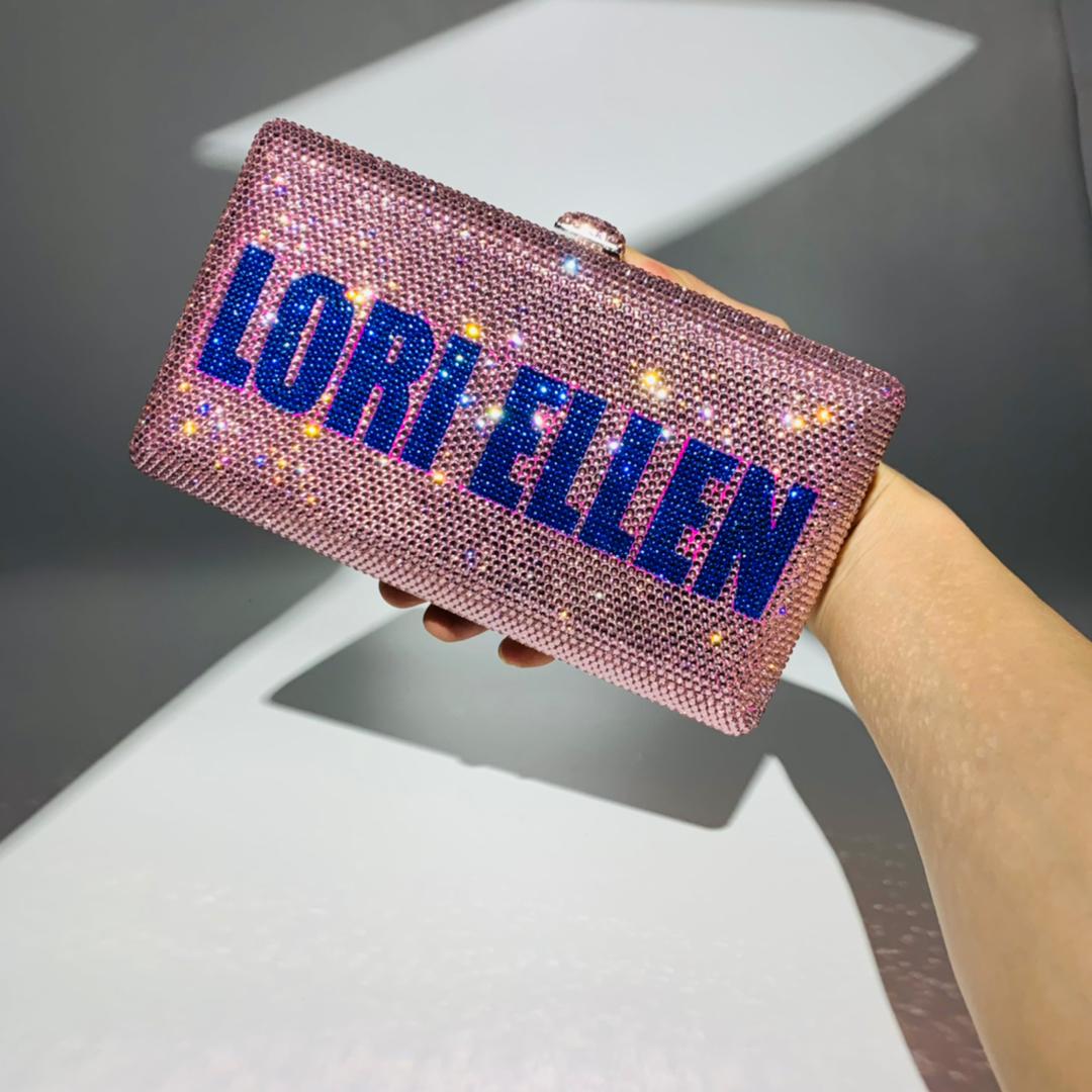 Personalized Embellished Crystal Name Handbag